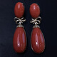 Zhaohao Coral Drop Earrings Exquisite and Elegant Tibetan Earrings Large Earrings