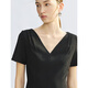 NOUVEAU TEMPERMENT A-LINE A-LINE DE LANGZI DE LANGZI Unique HEPBURN HEPBURN French Kochi Robe Black L
