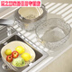 Junmo double-layer drain basket for washing home living room multifunctional fruit filter basket for washing vegetables and vegetables small size - silver 2 pieces
