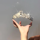 Princess Shiyun’s Bride’s Noble Crown Tiara, On the Run, Exploding Zircon, Cool and Fashionable, Luxurious and High-Value Birthday, Princess on the Run, Black Diamond Style