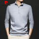 Pierre Cardin Camiseta de manga larga para hombres de primavera y otoño de la primavera y otoñal.