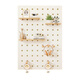 Julihui solid wood hole board hanging board storage rack kindergarten display rack custom wooden wall panel entrance wall bookshelf 60x80 base plate wood grain color