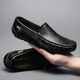
Belle-Ta series brand code break 2025 spring new black beanie shoes men's genuine leather British casual leather shoes 9901 black [Holved] 42