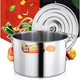 XMSJ commercial stainless steel bucket with lid hotel thick soup bucket thickened and deepened large soup pot large capacity water storage bucket round oil barrel thickened diameter 35* height 23 soup pot 35232023cm