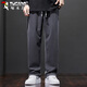 Woodpecker (TUCANO) casual pants men's straight loose pants men's autumn and winter sports trendy overalls trousers men's gray XL