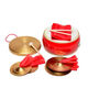 Evie's three-sentence props, three-sentence, half-tone drum, drum, cymbal, copper cymbal, adult children's large, medium and small occasions, complete set of musical instruments, 6-inch drum + 12 cymbals + 8 cymbals + 12 gong children's style