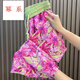 
Power-style flower chiffon pants for women in summer casual quick-drying sweatpants 2025 new mosquito-proof sun protection lantern Harun slimming 5012# green big flower M [80-100Jin[Jin equals 0.5 kg]]