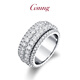 GsunG baby's breath ring platinum PT950 ring men's moissanite ring rotatable platinum ring solid ring priced by gram, contact customer service before bidding