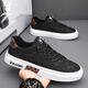 Playboy (PLAYBOY) men's shoes 2025 summer canvas shoes men's breathable board shoes ice silk casual sneakers black 42
