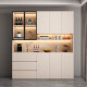 BEYZK solid wood side cabinet high cabinet modern simple wall integrated dining storage cabinet living room wine cabinet entrance cabinet can be customized style 12240*40*220 solid wood ecological board