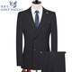 Angel Bird Double-breasted Suit Men's High-End Wool Wedding Dress Peaked Collar Business Professional Suit 995 Black Striped Double-breasted Suit + Pair of Pants 56 190/Recommended 180-200Jin Jin is equal to 0.5 kg