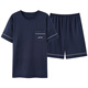 Langsha Pajamas Summer de algodón puro de algodón puro se puede usar en el exterior para ropa casera casera para hombres casuales ropa casera 9922# L recomendado 100-120Jin [Jin equivale a 0.5 kg]