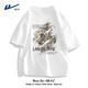 
Warrior pure cotton T-shirt men's summer retro national trend heavy short-sleeved men's loose large-size sports half-sleeved black XL