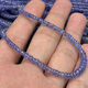 Library selected natural special grade tanzanite smooth abacus disc beads loose beads DIY bracelet necklace semi-finished products imported from India 2.5-3.7mm 1 piece 40cm Picture below 1 2