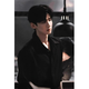 Lipu Bai Jingting El mismo traje de camisa de manga larga para hombres de la camisa negra de Sangyan Sangyan con chaqueta de estilo británico CY03 Negro [actualización de tela] XL recomendado (120-135Jin [Jin iguala 0.5 kg])