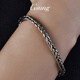 GsunG Men's Platinum PT950 Dragon Bone Bracelet Fashionable Black Gold Bracelet Retro Braided Platinum Thick Bracelet as a Gift Price by Gram, Contact Customer Service Before Buying
