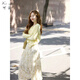 
Keyin dress women's suit 2025 autumn and winter new beautiful and gentle outfit knitted cardigan floral skirt for women knitted cardigan + skirt M