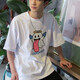 Fadenjue GRAF original brand BooGhost Cute Ghost 2.0 Earth Apple Orange Various Street Loose T-shirt Short Sleeve Blue Angel 832# S