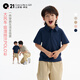 Q21 Big Windmill children's quick-drying T-shirt spring and summer new POLO shirts for boys and girls college style moisture-absorbing and sweat-wicking tops Songyan Khaki 150