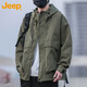 Jeep (JEEP) jacket men's autumn and winter trendy hooded assault jacket men's casual loose work clothes military green XL
