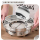 Huanjin thickened stainless steel large alcohol stove alcohol pot household hot pot dry pot soup pot dry boiler complete set stove + large dry pot with lid suitable for 5 28cm