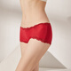 Sibirische dünne Seidenunterwäsche für Frauen 100% Mulberry Seidenshorts sexy Spitzenmarkel ohne atmungsaktives Hüftboxerhose großer Burgund 3883 L [Referenzgewicht 105 ~ 115 Jin [Jin entspricht 0,5 kg]]