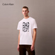 Calvin KleinJeans25春夏新款男士休闲通勤ck字母印花纯棉针织短袖T恤4RB832G