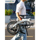 Dahang (Dahon) Mini Ultra Ligero 9 Velocidad Variable Plegable Plegable Estudiante Estudiante Men y mujeres Adultos Bicicletas PAA693 Air Sea (Azul) 16 pulgadas