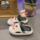 SENMA SENMA Toe Slippers for women in summer wear for non-slip thick sole stool feels hole shoes cartoon simple and versatile beach sandals Rice Brown 38-39