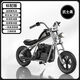 Powell Harley Motorcycle Children [Coche eléctrico para niños de 3 a 14 años] El estilo Harley puede sentarse en juguetes para padres e hijos adultos, automóvil infantil de alta calidad más vendido, naranja estándar 83 personas elige