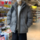 Chaqueta de algodón de algodón con capucha de invierno de yalu algodón chaqueta de pan chaqueta de pan en espesor de gran tamaño de invierno ropa ropa para hombres 9888 negros xl