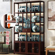 Douxianbo Ancient Rack Solid Wood Chinese Display Cabinet Product Display Rack Duobaoge Tea Set Storage Rack Wine Cabinet Modern Simple Combination Reinforcement丨Circular Combination