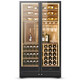 Qielong 808W red wine cabinet double-door constant temperature moisturizing ultra-thin insertable air-cooled frost-free compressor wine cabinet office home liquor and wine refrigerated display 808W obsidian black + beech wood shelf + stainless steel cabinet