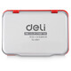 Deli 9891 Tintenstempelplattform Rot Größe Metal Stamp Financial Quick Work Office