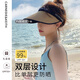 CARNEGIE&KEITH防晒遮阳帽子女黑胶防紫外线空顶太阳帽子沙滩旅行草帽大檐显脸小 【卡其色】高端礼盒装轻奢