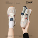 ZHR Frauenschuhe Frühlings- und Sommer atmungsaktiven Mesh-Schuhen für moralische Ausbildung von Schülern von Frauen Leichtes, dick-solide Sneakers für Frauen G686E Mailand 35 35