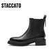 Staccato New Winter Style British Style Boots Chelsea Boots Boots Boots épais talons Bottes de mode Bottes de femmes D9930DD3 Obsidian Black (Single) 36