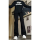 7 productos de alta gama, jeans de micro-carne, estilo de primavera y verano para hombres, elástico estadounidense elástico se ajusta a pantalones largos y sueltos, df-701 de hombres df-701 regulares negros XL