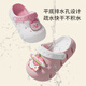 
babycrayon2025 new small pea children's slippers for boys and girls in summer hole shoes indoor outdoor bag-to-head sandals yellow tiger 16 cm inside length [160] foot length about 15-15.5 wear