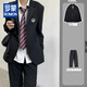 ROMON's high-end DK uniform men's complete set of junior high school and high school college student suits complete set of men's coming-of-age suit men's suit black suit + white shirt + trousers (red tie free) L collection will give you a badge