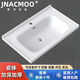 Sanqihu Basin de lavage en céramique intégrée bassin bassin lavabo évier bassin bassin bassin de lavage de salle de bain semi-emballé 11150 cm bassin simple surface de glaçure nano-épaissée microcristalline