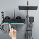 JOMOW Smart Shower Ducha Conjunto completo de Cobre Body Conjunto de temperatura Constante Pantalla digital con Booster Ambient Light Hogar Keys N688 Gun Ash Hot and Cold Digital Pantall [Lista dorada Hot y Hot] Entrega al paquete doméstico Instalación