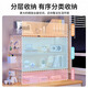 Small craftsman desktop storage rack acrylic bookshelf hole board dormitory office multi-layer storage rack warm white 3 layers 60