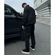 Caja negra White American High Street Chaqueta Hombres de otoño e invierno Ins Pussy Color sólido de tres a prueba de tres a prueba de collar Casco Versátil CLH-Y6629 Negro L