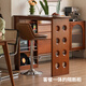 Genji hölzerne Massivholz Bar Tisch Restaurant mittelstil hochrangiger Tisch Haushalt kleiner Apartment-Partitionschrank Retro-Aufbewahrungsschrank 1,2 m Bar (1200*500*1050 mm)