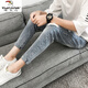 Holzspecker-Jeans Herren-Clippers Koreanische Art zerrissen Harem Hosen gerade lose Bettlerhosen schlanker Frühling und Sommer kleiner Fuß 9 Minuten 1805 Bildfarbe 29 [105-15jin [Jin gleich 0,5 kg]]