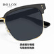 BOLON Tyrannosaurus glasses polarized sunglasses retro eyebrow frame fashion sunglasses trendy driving mirror men's sunshade BL6105 C17-blue gray