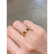 LPEZ pure gold 999 card ring ring car flower glossy gold ring male and female couple ring ring Valentine's Day gift pure gold ring 3.5cm No. 9 gold about 3.9-4.3