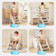 Manlong children's ever-changing handrail stool stool foldable high stool baby sink anti-slip ladder Monet gray