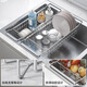 Sanxita stainless steel kitchen sink rack retractable drain basket wash basin dish rack sink dish storage drain rack